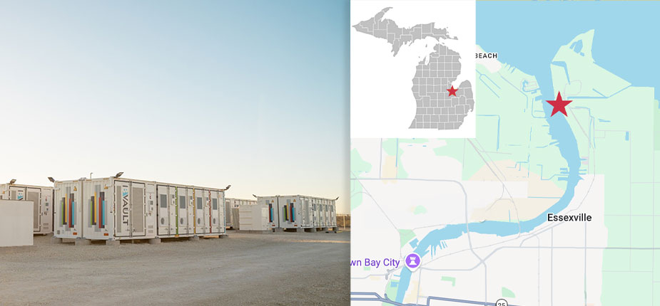 Battery storage and a map to the Weadock project